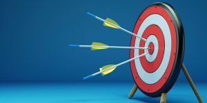 3d-rendering-arrow-hitting-target 3d-rendering-arrow-hitting-target